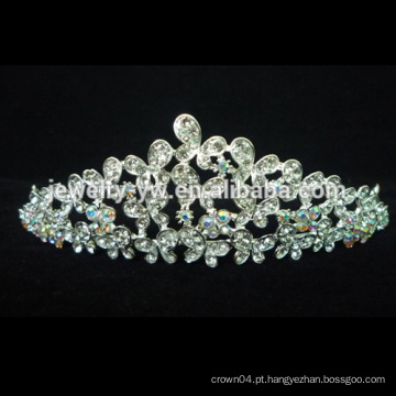 Nova Moda Bridal Cristal Wedding Tiara Jóias, Pageant Coroas E Tiaras